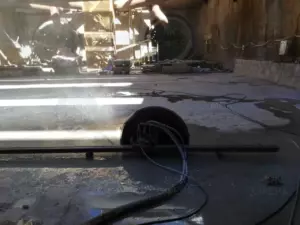 Алмазная резка стенорезной гидравлической машиной HILTI