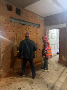 Усиление проёма начало работ